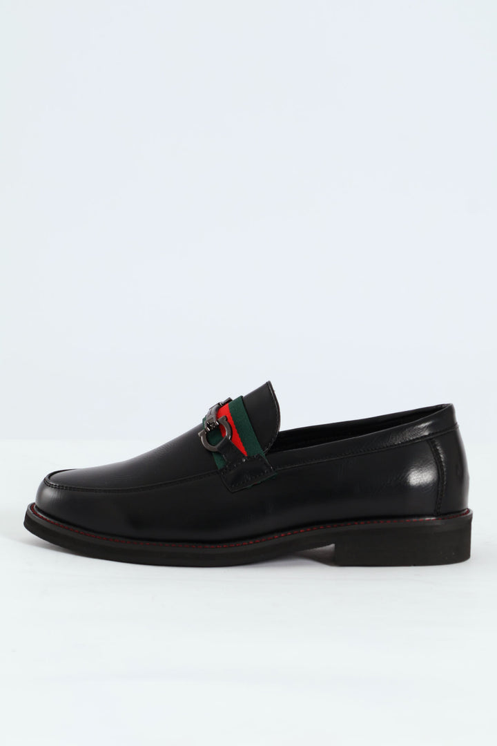 Tape & Trim Upper Detail Slip On Formal Shoe  - Black