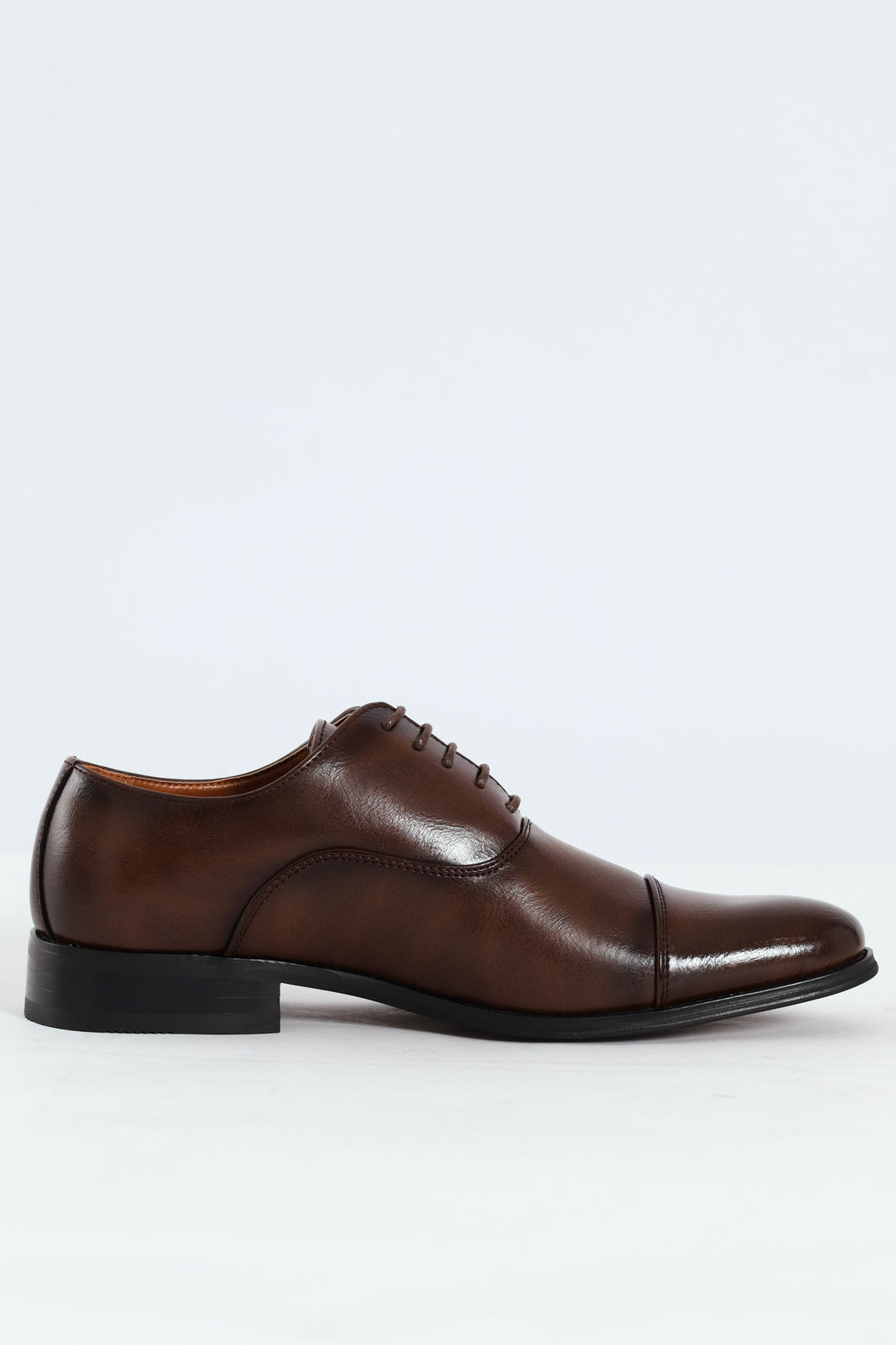 Plain Toe Cap Oxford Shoe - Brown