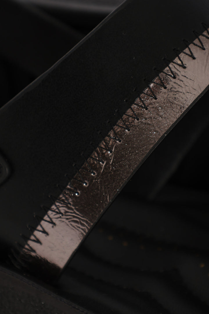 Double Strap Ankle Strap Sandal - Black