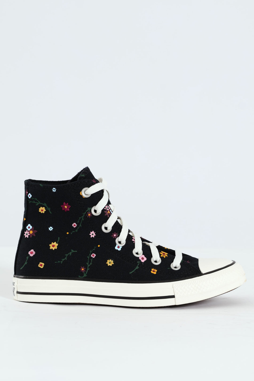 Chuck Taylor All Star Embroidered Floral Sneaker - Black