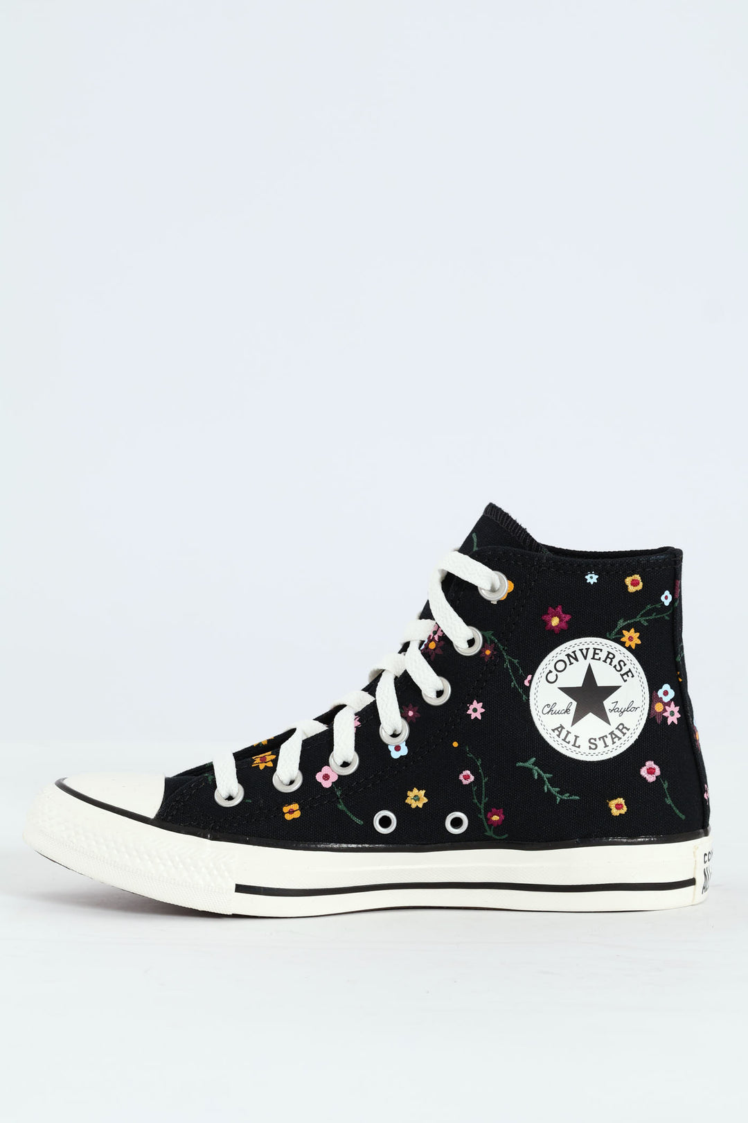 Chuck Taylor All Star Embroidered Floral Sneaker - Black