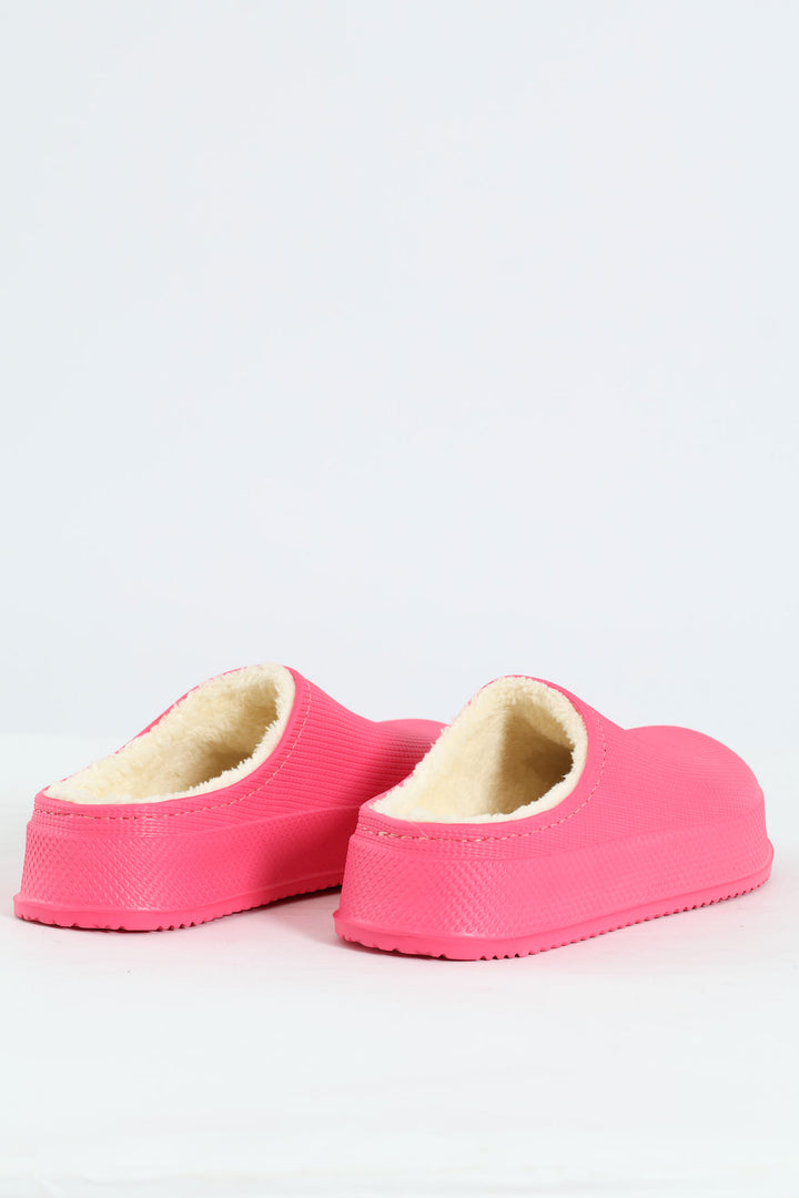 Lined Closed Toe Eva Clog - Cerise