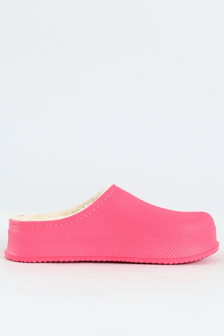 Lined Closed Toe Eva Clog - Cerise