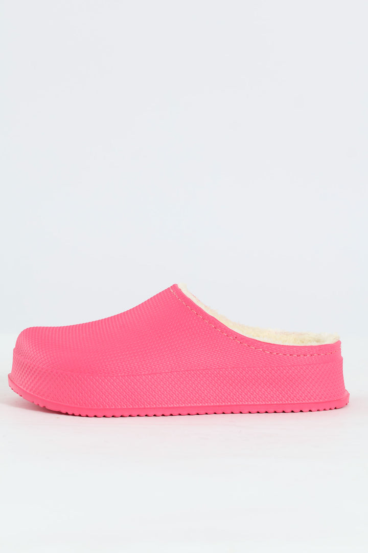 Lined Closed Toe Eva Clog - Cerise