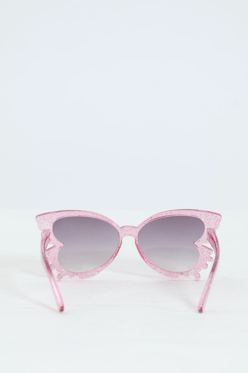 Pre-Girls Glitter Butterfly Cateye Sunnies - Pink