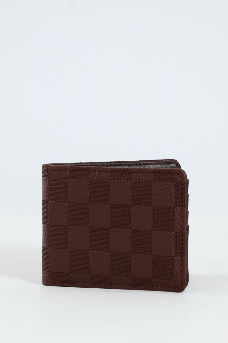 Embossed Wallet - Dark Brown