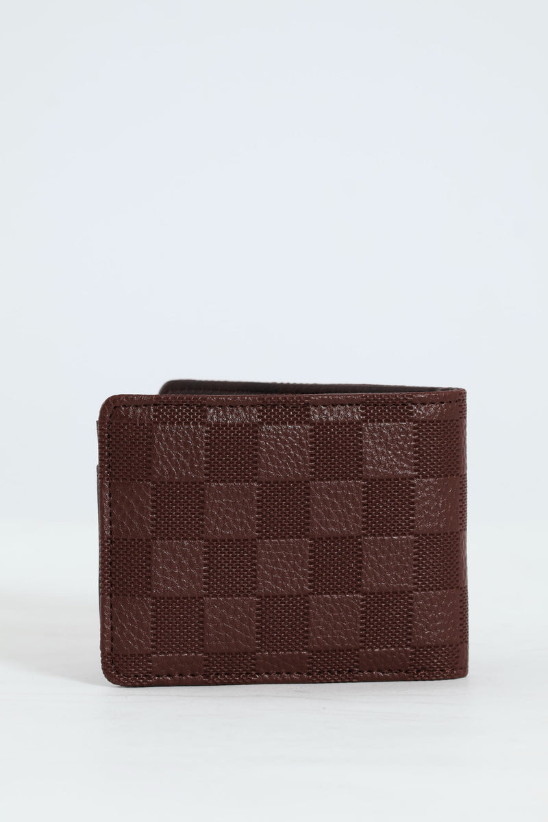 Embossed Wallet - Dark Brown