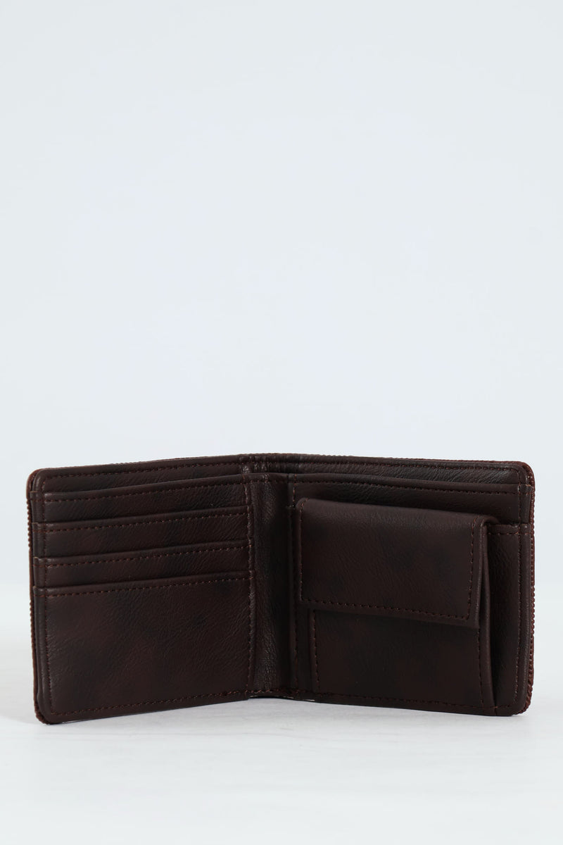 Embossed Wallet - Dark Brown