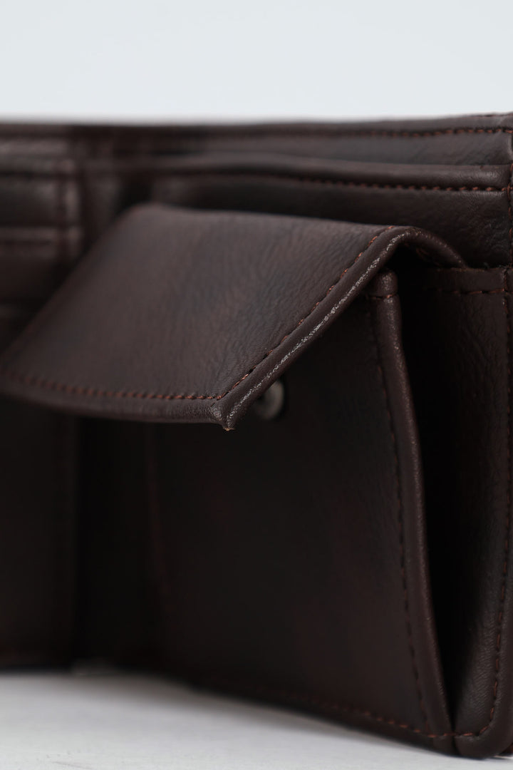 Embossed Wallet - Dark Brown