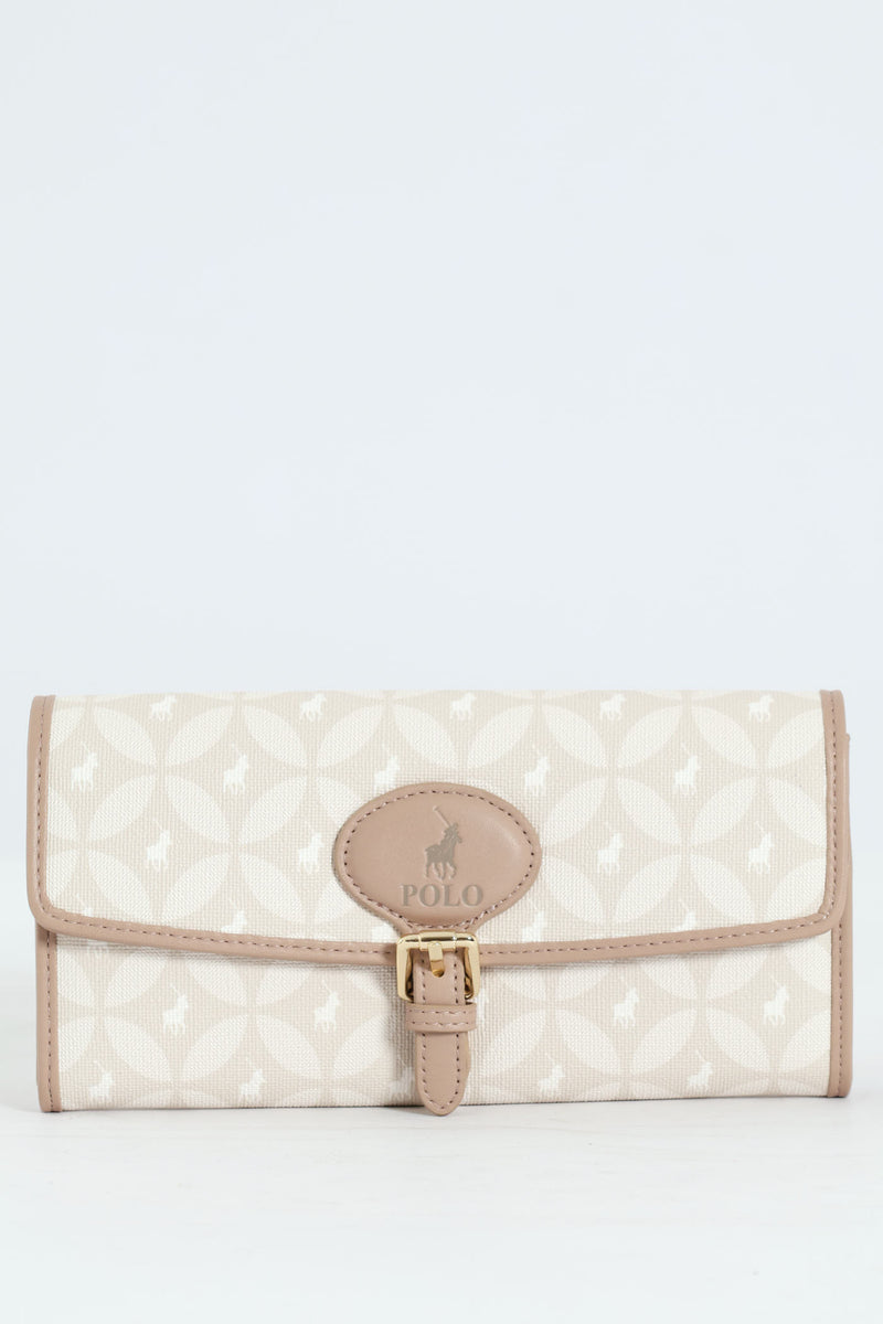 Porter Compact Trifold Purse - Taupe