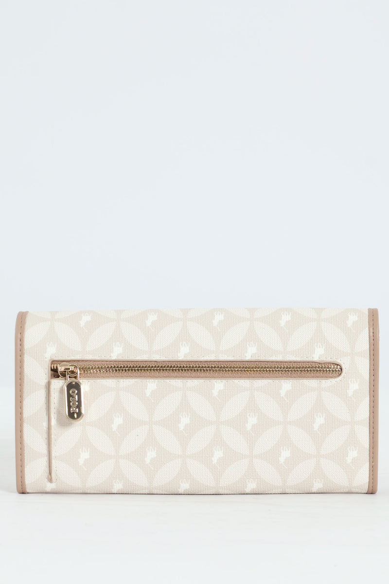 Porter Compact Trifold Purse - Taupe