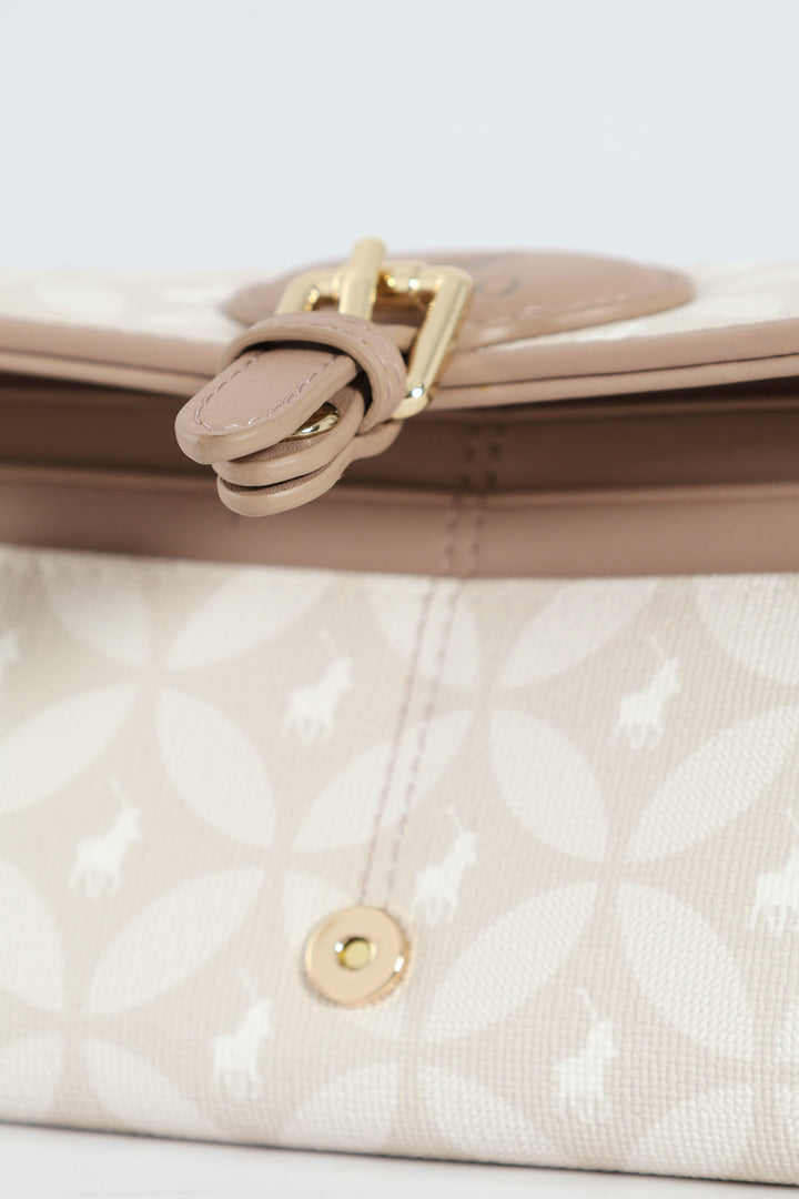 Porter Compact Trifold Purse - Taupe