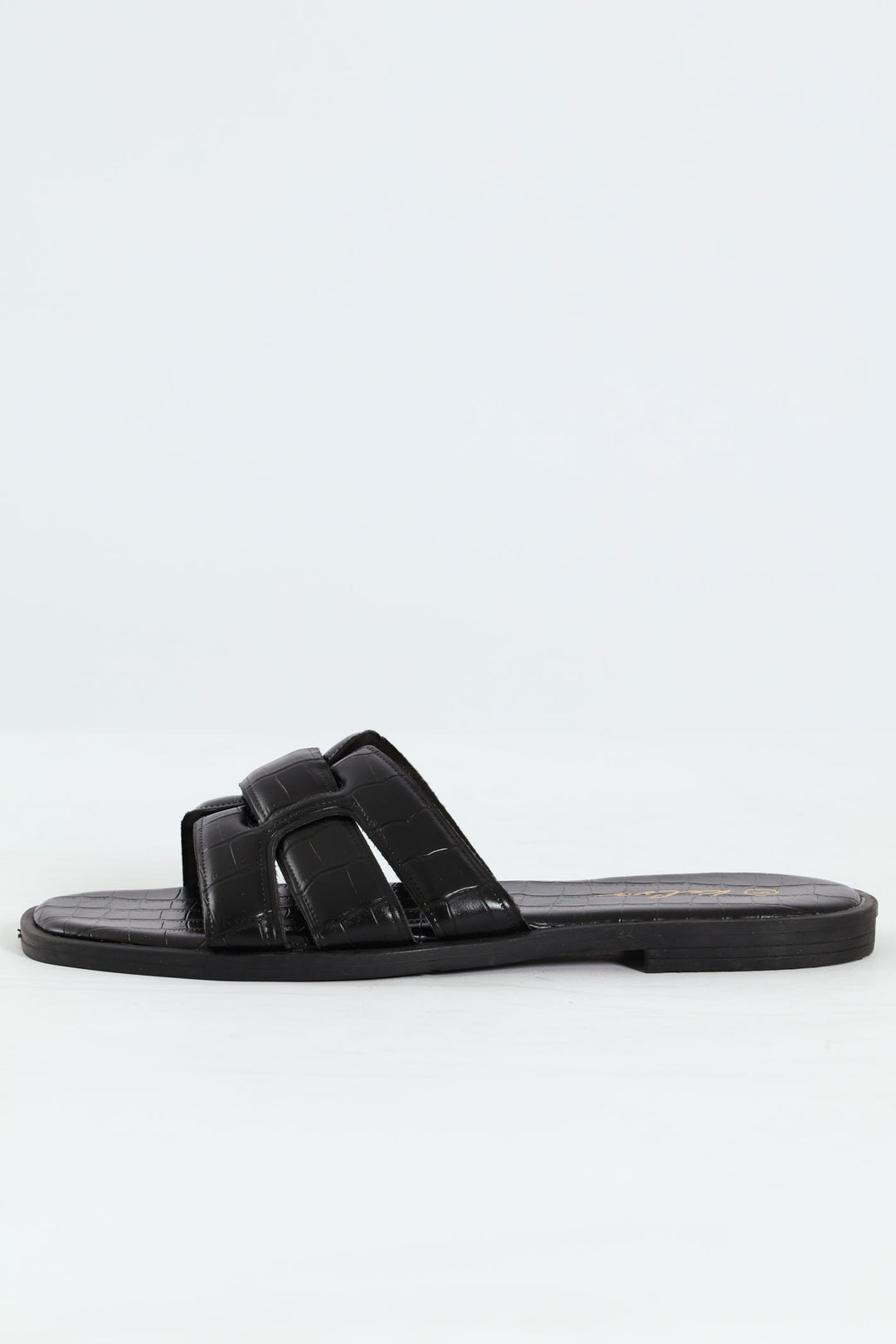 Interlinked Mule Sandal On Fashion Outsole - Black