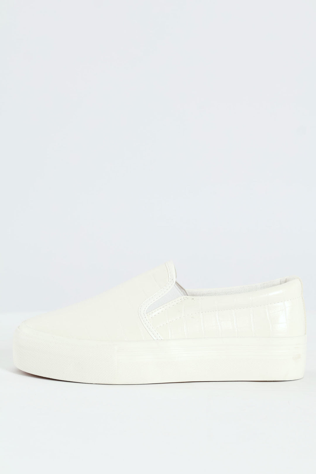 Platform Slip On Street Sneaker - White