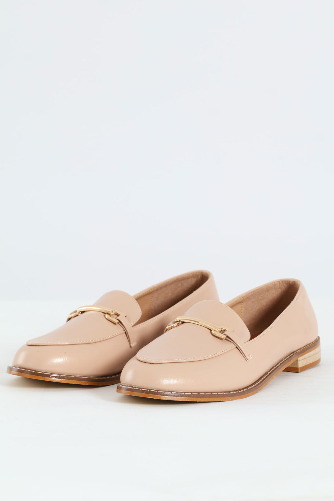 Fashion Metal Bar Loafer - Blush