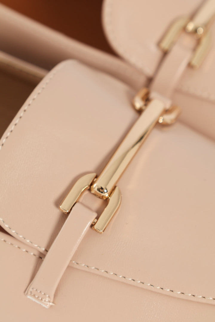 Fashion Metal Bar Loafer - Blush
