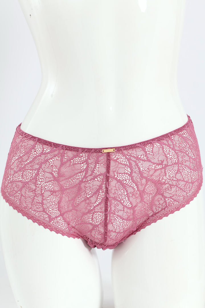 2 Pack Lace Boyleg Panties - Rose/Black