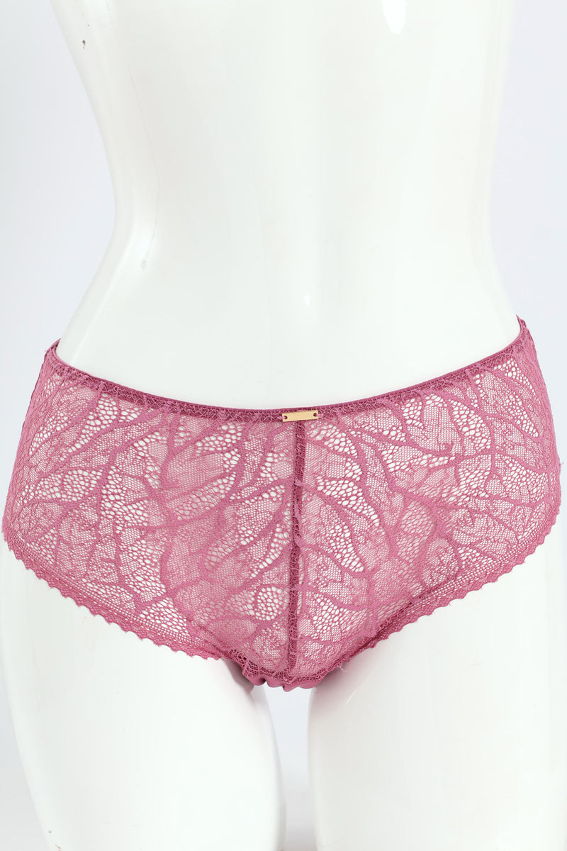 2 Pack Lace Boyleg Panties - Rose/Black