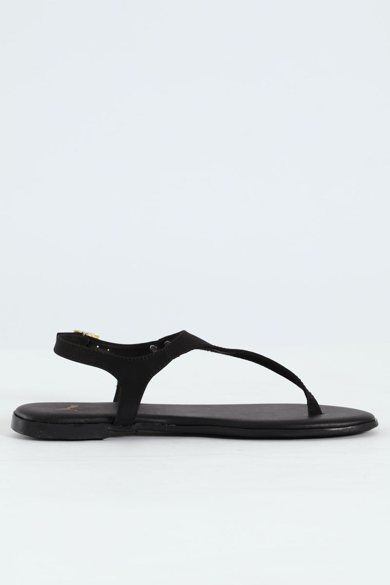 Stylecat Sleek Nubuck Sandal - Black