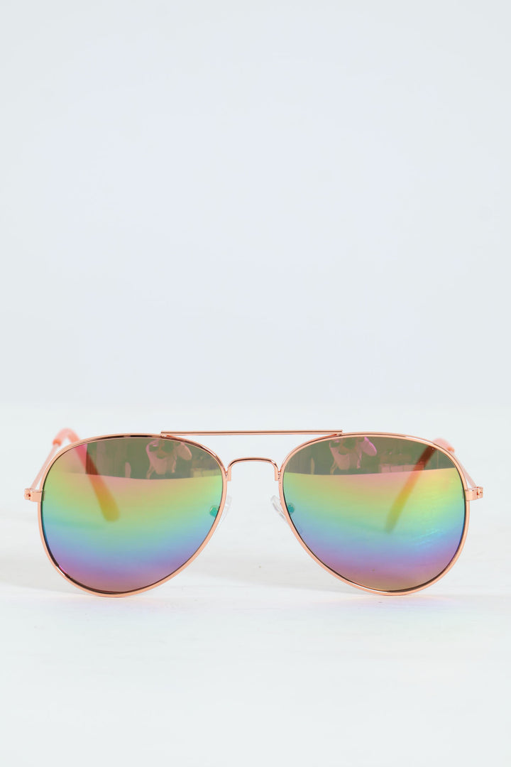 Girls Aviator Sunnies - Rose Gold
