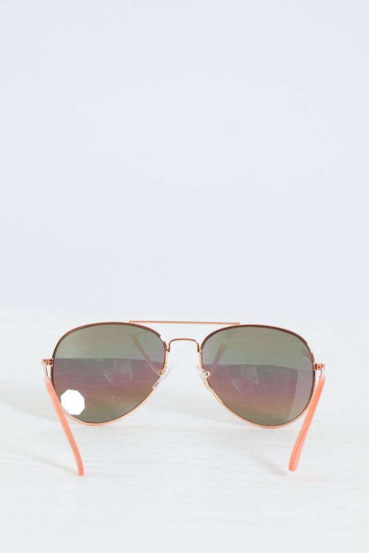 Girls Aviator Sunnies - Rose Gold
