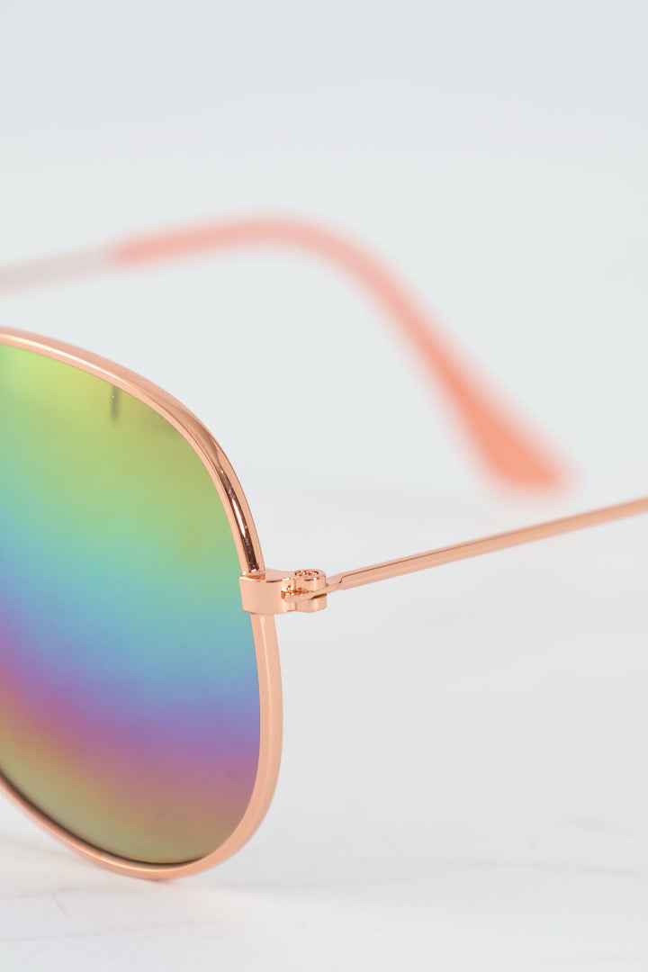 Girls Aviator Sunnies - Rose Gold