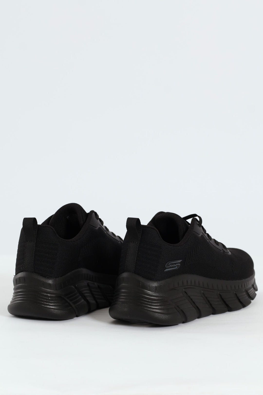 Bobs B Flex Hi Knit Lace Up Sneaker - Black