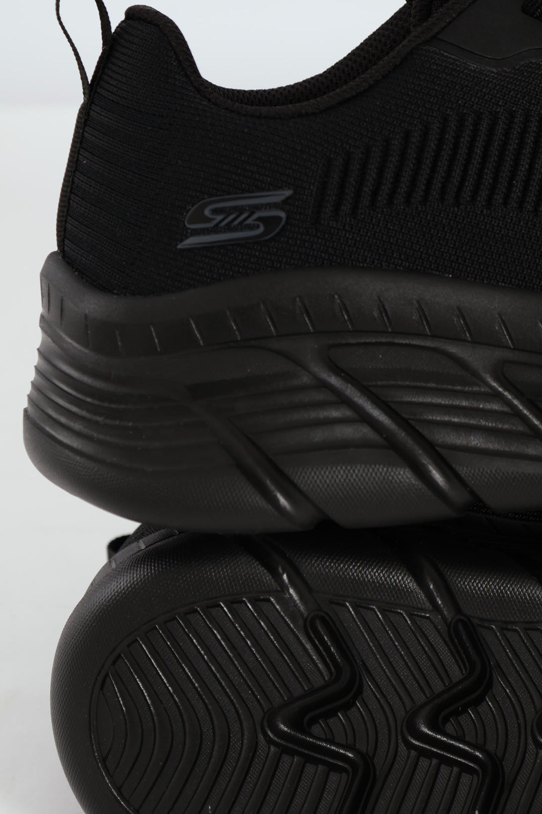 Bobs B Flex Hi Knit Lace Up Sneaker - Black