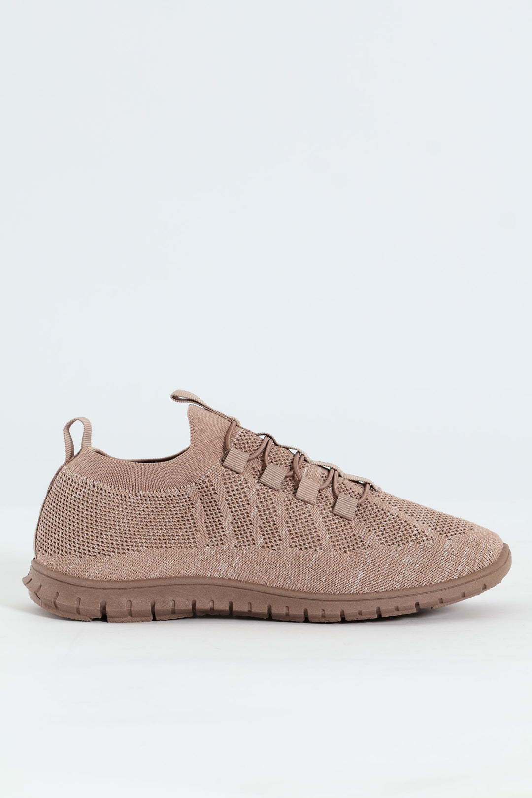 Soft Nansia Knit Lace Up Sneaker - Taupe