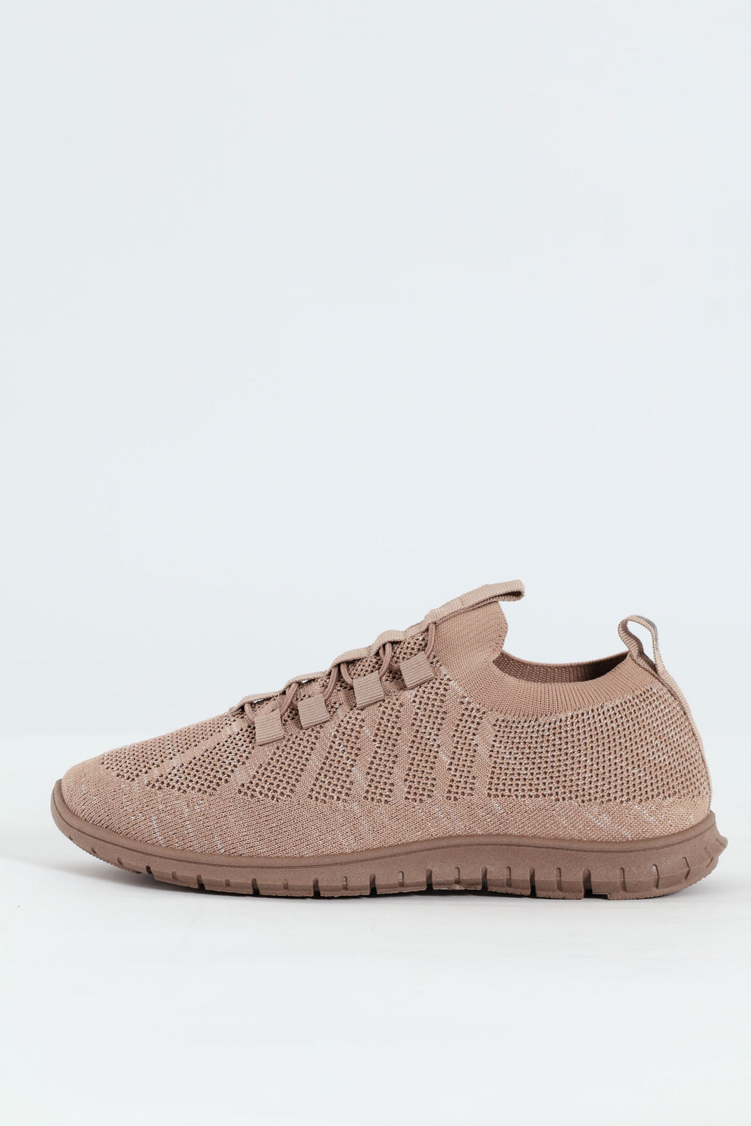 Soft Nansia Knit Lace Up Sneaker - Taupe