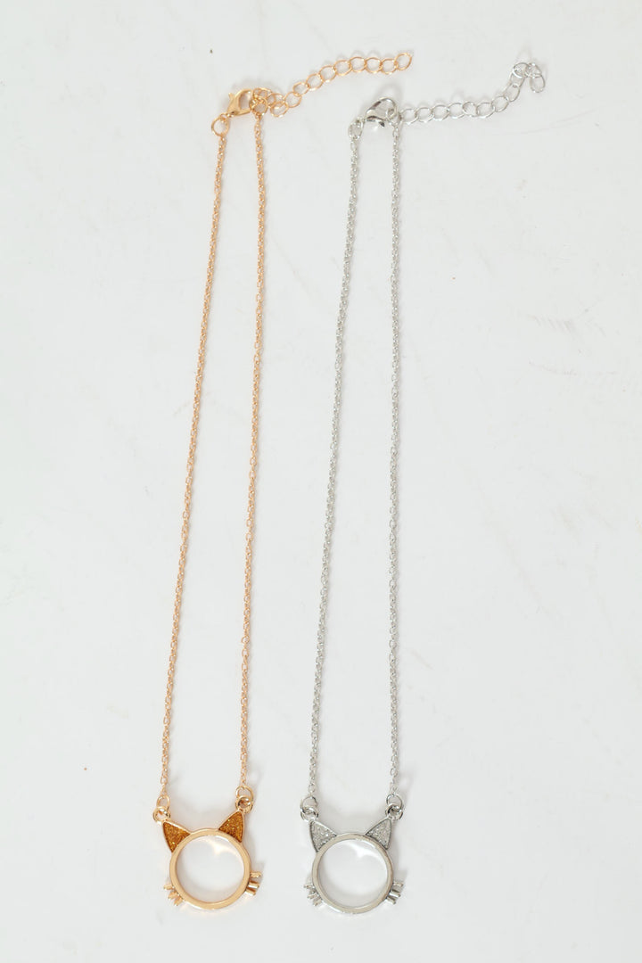 Pre-Girls Whiskers Bff Necklace - Gold/Silver