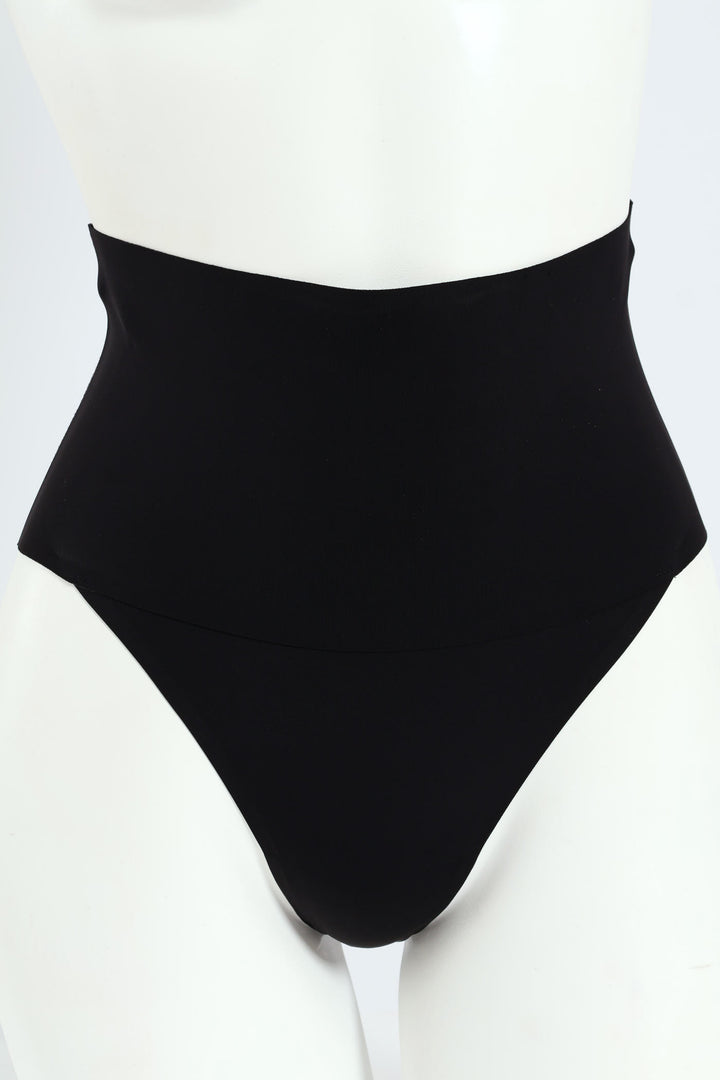 Polyamide Shaper Thong - Black