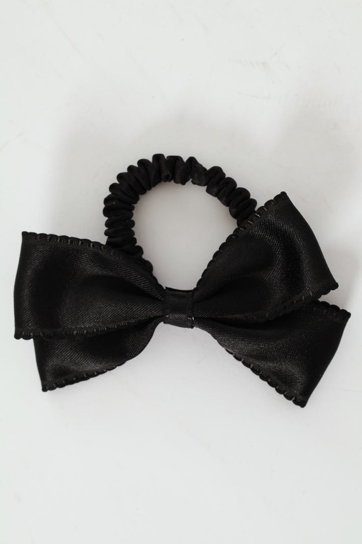 Girls Bow Scrunchie - Black