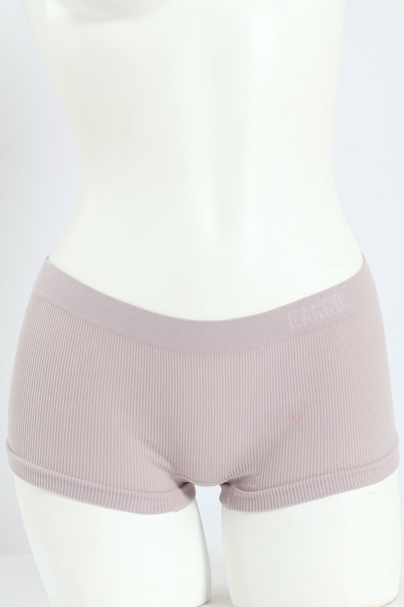 3 Pack Fashion Seamless Boyleg Panties - Teal/Black/Silver