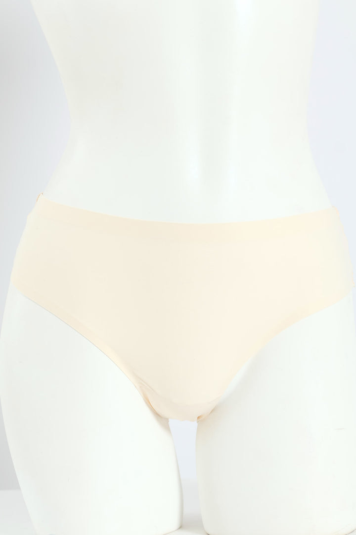 3 Pack Bonded Lace Midi Panties - Chocolate/Mocha/Pink