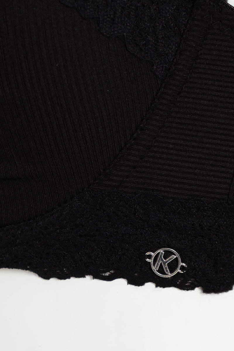 2 Pack Multiway Lace Trim Bra - Milk/Black