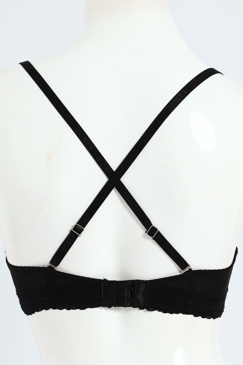 2 Pack Multiway Lace Trim Bra - Milk/Black