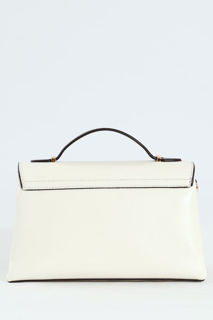Marlena Top Handle Crossbody Bag - Cream