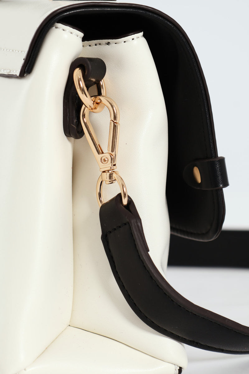 Marlena Top Handle Crossbody Bag - Cream