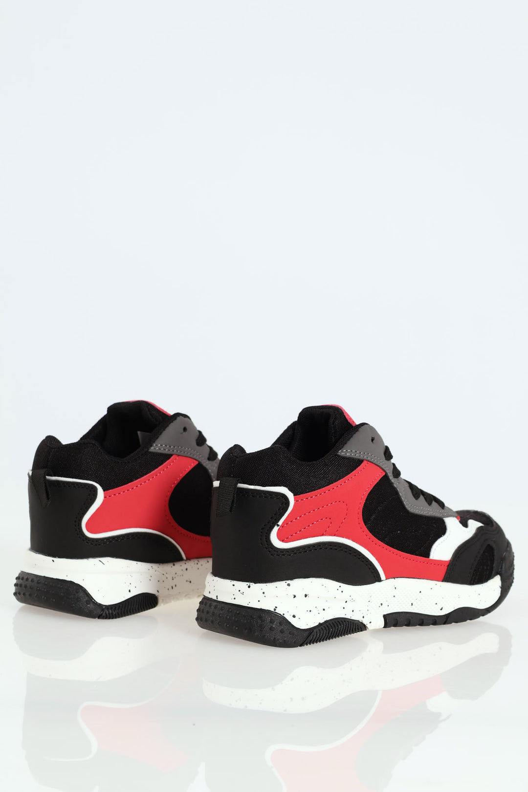 Boys Hitop Sneaker - Black/Red