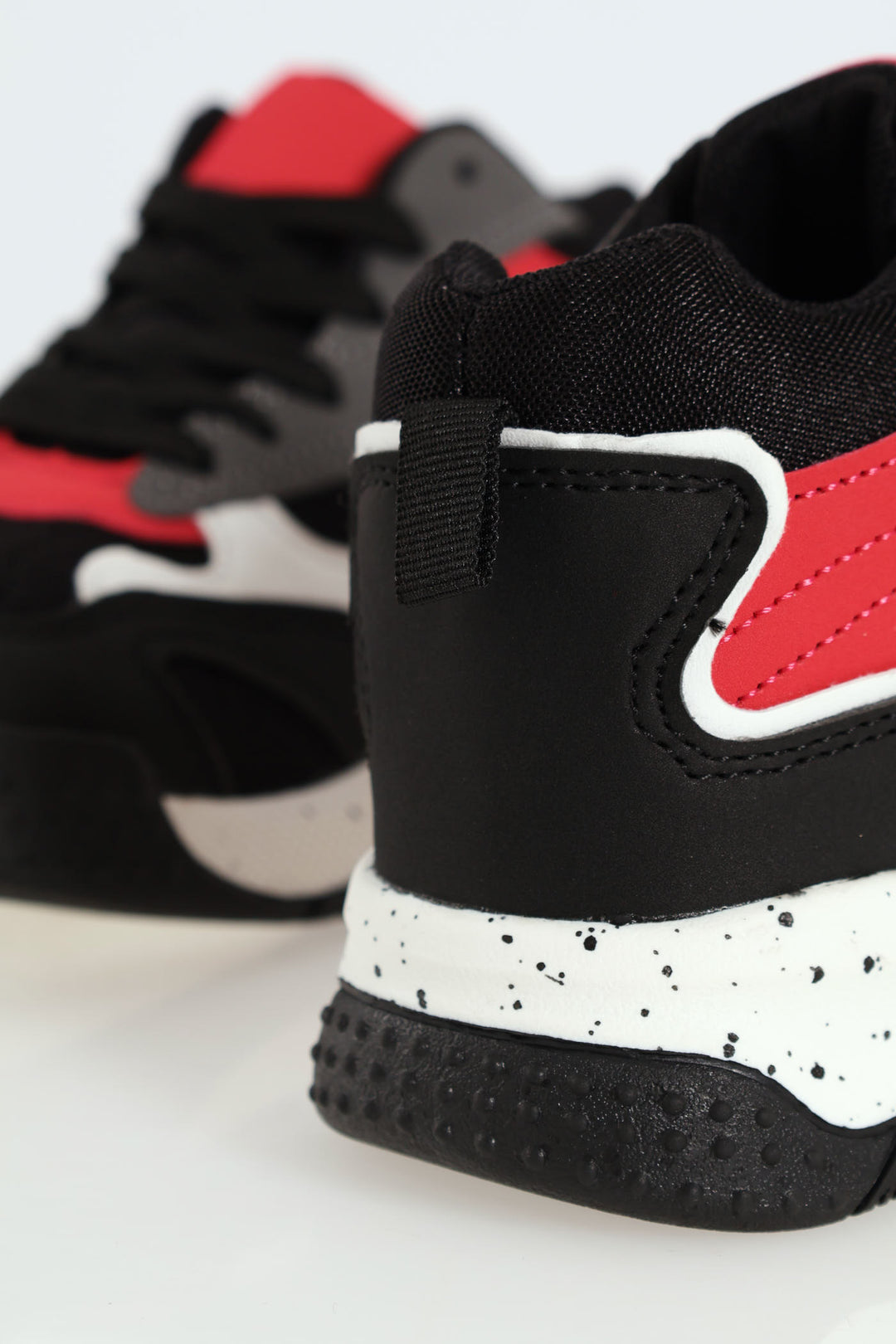 Boys Hitop Sneaker - Black/Red