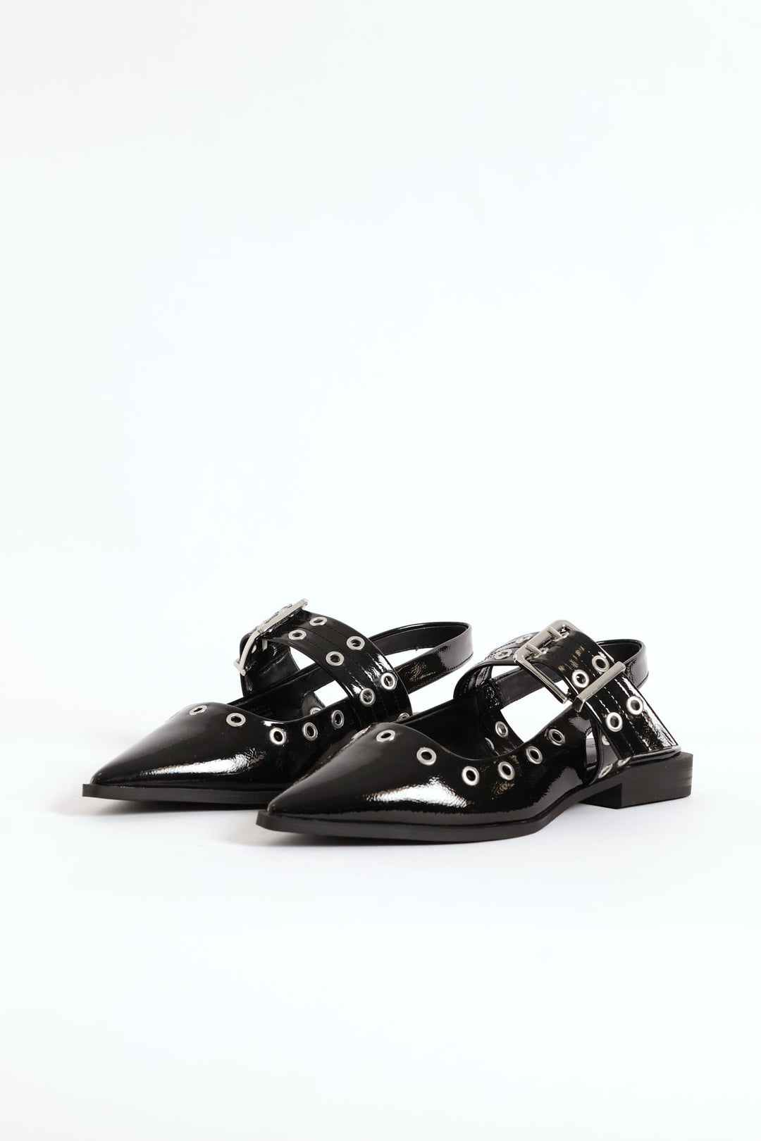 Single Sole Flat Mule - Black