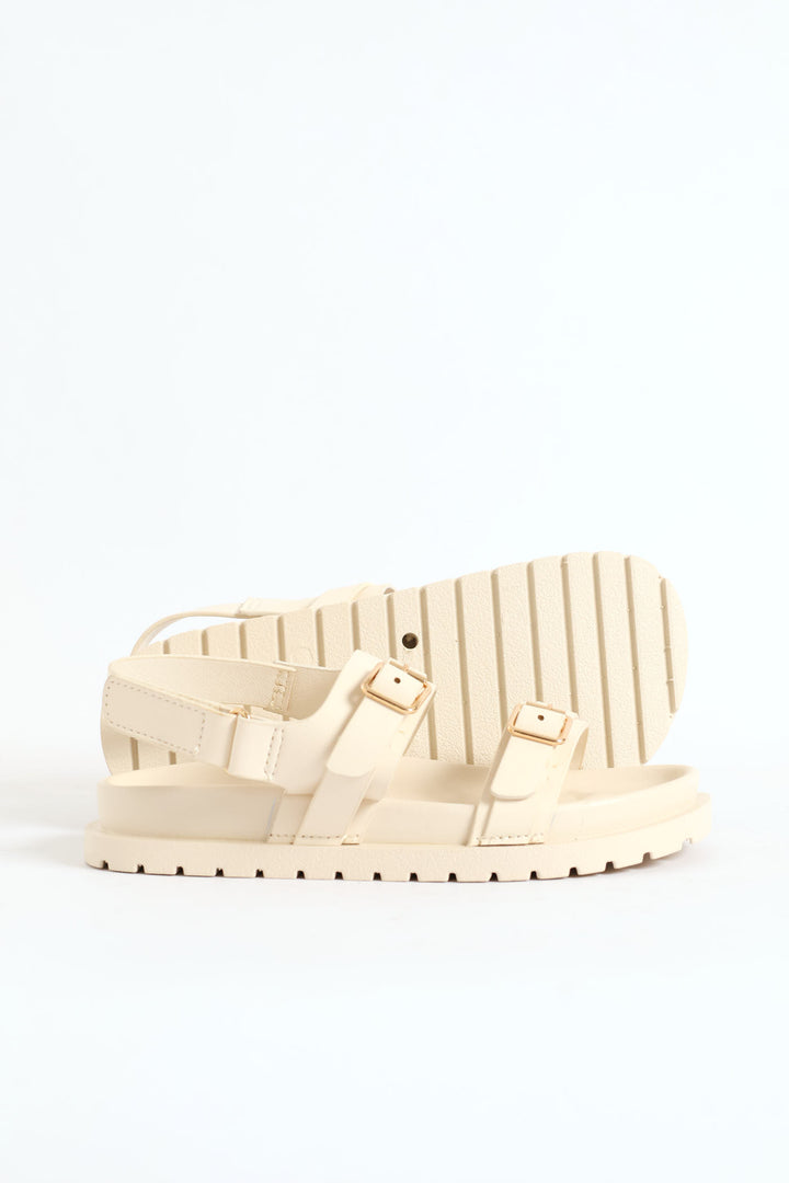 Girls Chunky Sandal - Ecru