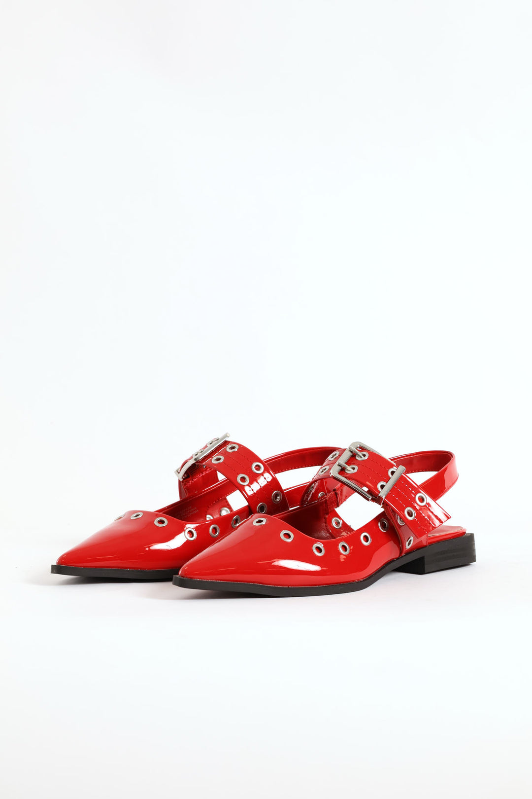 Single Sole Flat Mule - Red