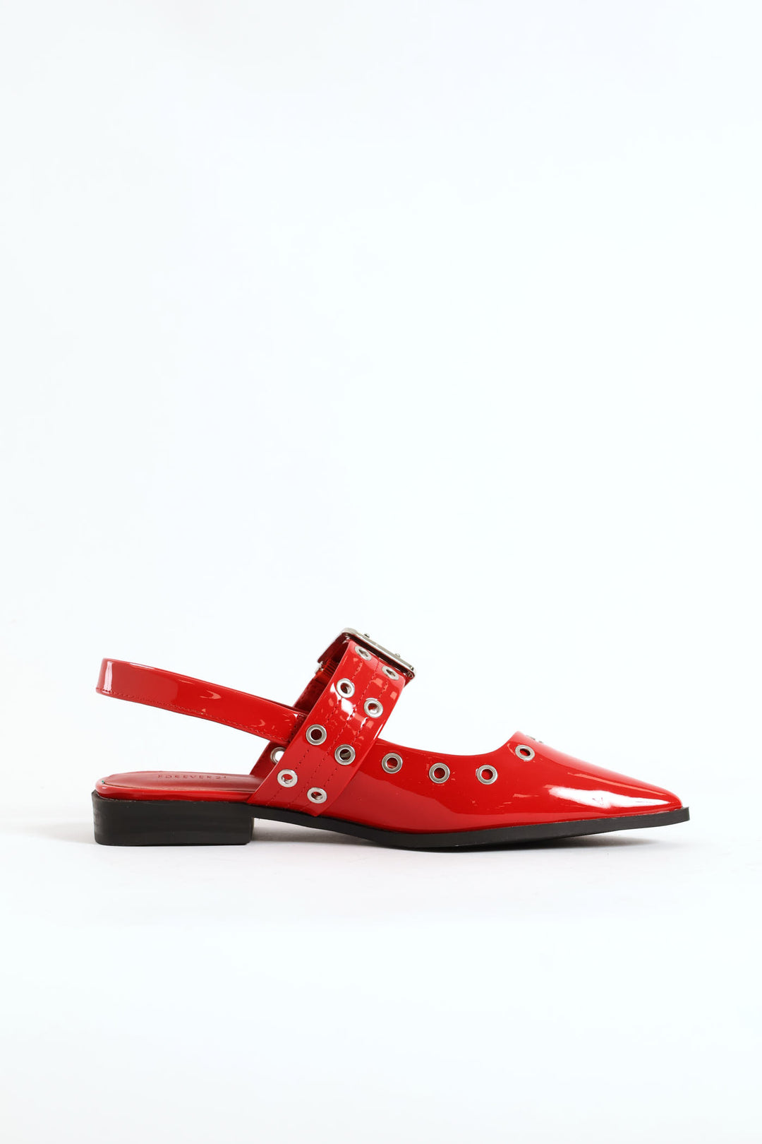 Single Sole Flat Mule - Red