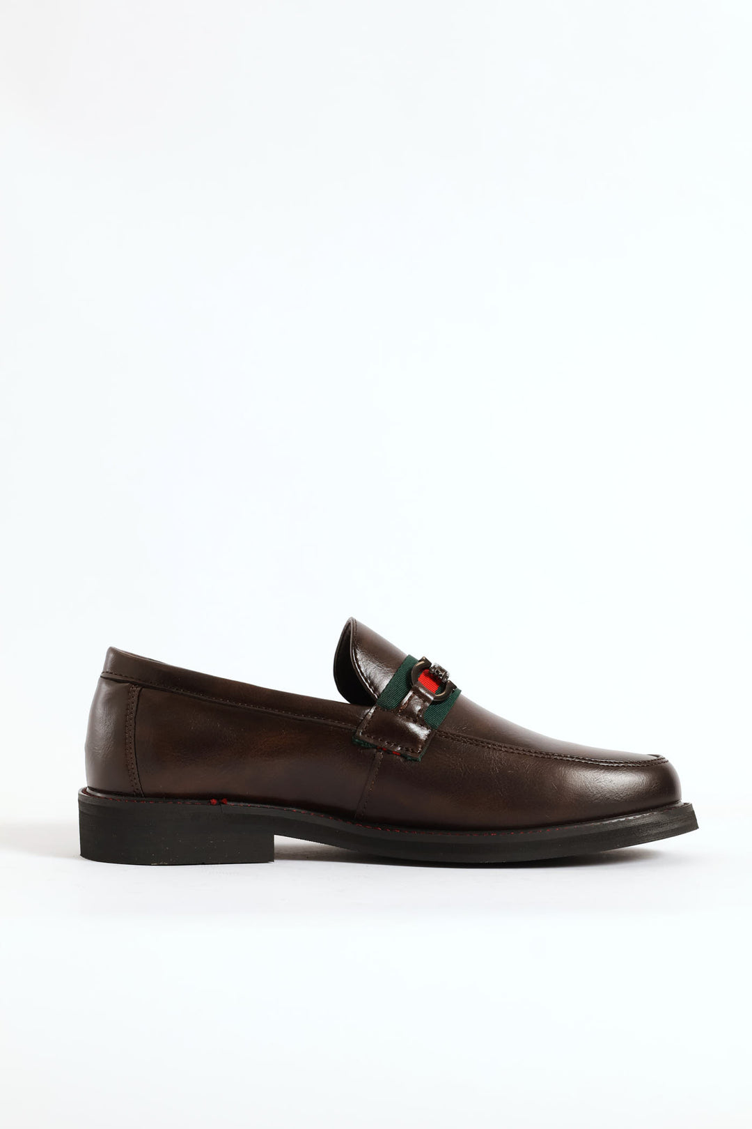 Tape & Trim Upper Detail Slip On Formal Shoe - Chocolate