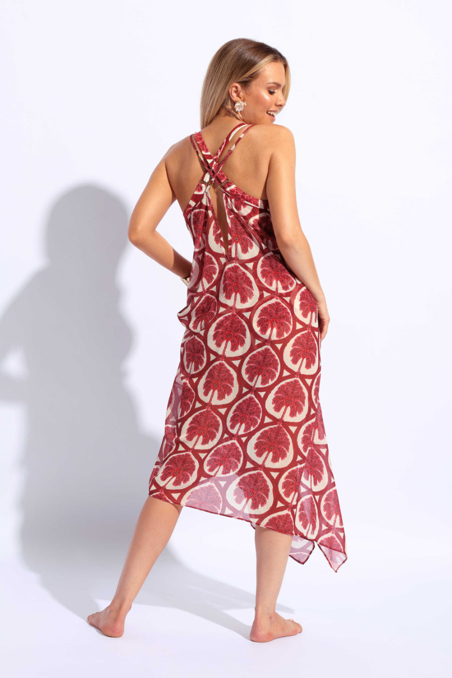 Ladies Chiffon Printed Hankie Dress