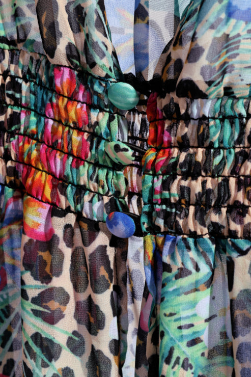 Printed Maxi Kimono - Multi
