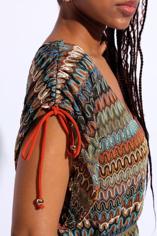 Crochet Mini Kimono - Multi