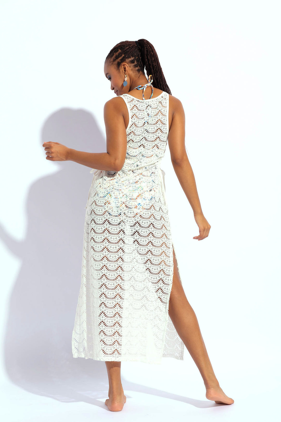 Crochet Maxi Dress - White